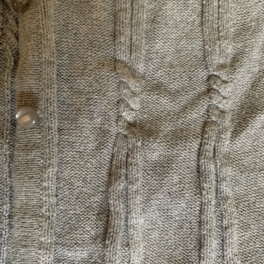 Grey button up flared cardigan